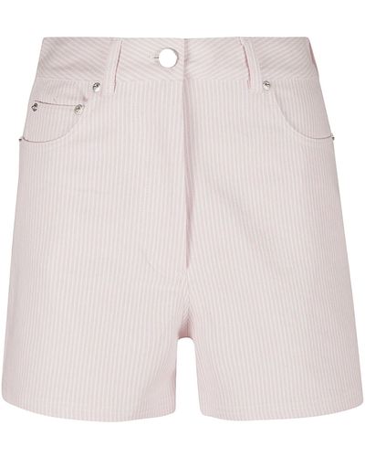 REMAIN Birger Christensen Striped Mini Shorts - White