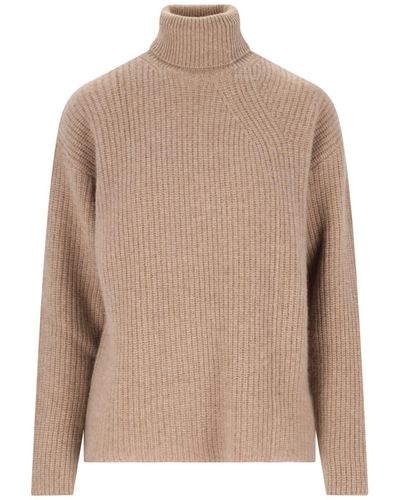 P.A.R.O.S.H. High Neck Sweater - Natural