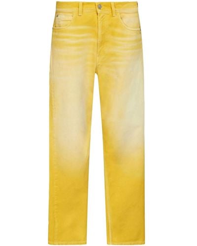 Marni Overdyed Straight-leg Jeans - Yellow