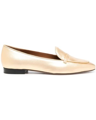 Malone Souliers Bruni Metallic Leather Loafers - Natural