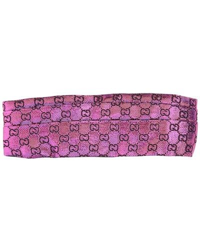 Gucci Embroidered Viscose Blend Hair Band - Purple