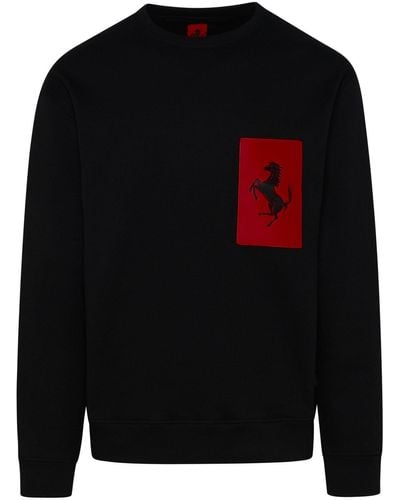 Ferrari Black Cotton Sweatshirt