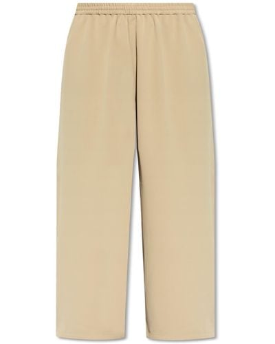 Acne Studios Trousers With Logo - Natural