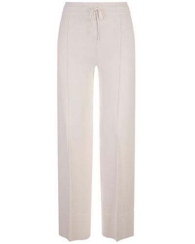 Ermanno Scervino Trousers With Drawstring - White