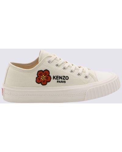 KENZO Boke Flower Canvas Sneakers - White