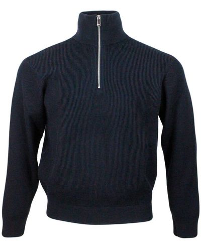 Armani half zip sweater deals