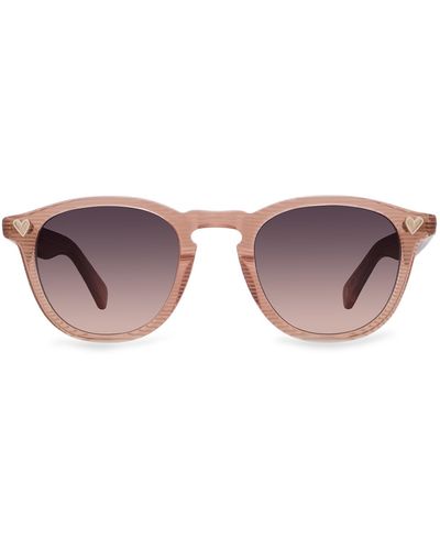 Garrett Leight Glco X Andre Saraiva Sun Stripes/New Gradient Sunglasses - Pink