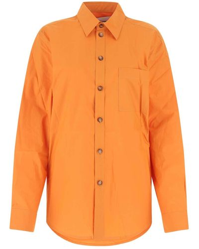 Nanushka Poplin Oversize Shirt - Orange