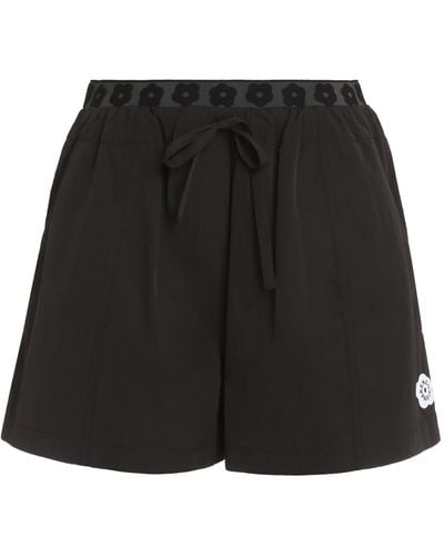 KENZO Cotton Blend Shorts - Black