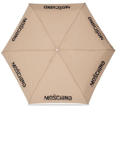 Moschino Bear Logo Box Supermini Umbrella - Natural