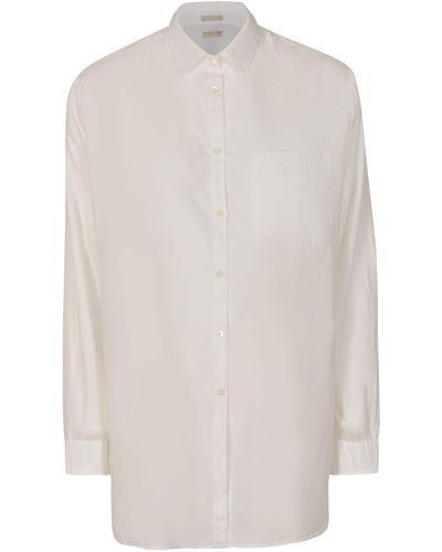 Massimo Alba Patched Pocket Plain Shirt - White