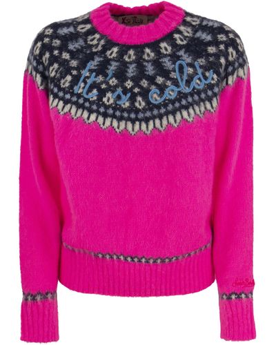 Mc2 Saint Barth Crew-Neck Sweater - Pink
