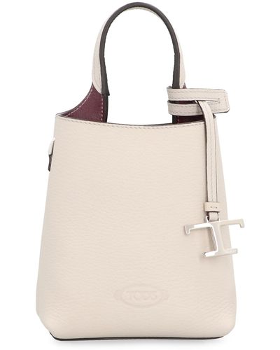 Tod's Leather Micro Crossbody Bag - Natural