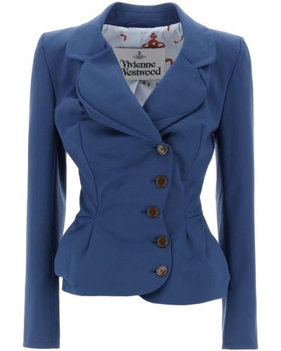 Vivienne Westwood Drunken Tailored Draped Jacket - Blue
