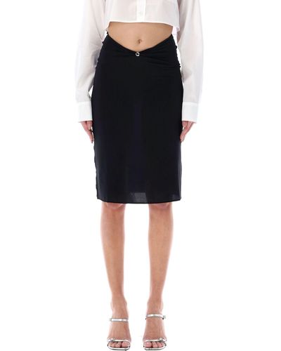 Coperni Midi Skirt Triangle - Black