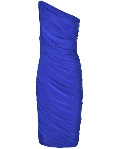 Norma Kamali One-shoulder Sleeveless Dress - Blue