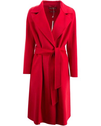 Max Mara Studio Wool Coat - Red