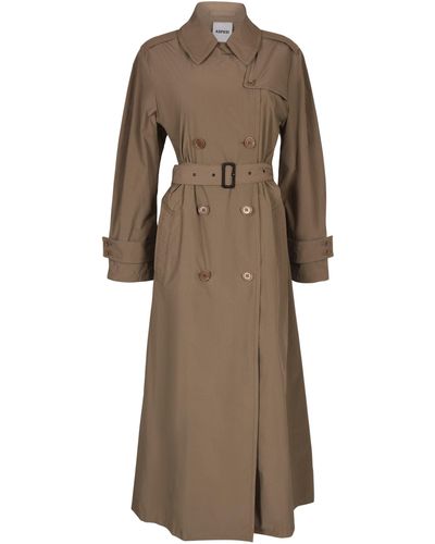 Aspesi Double-breasted Belted Trench - Natural