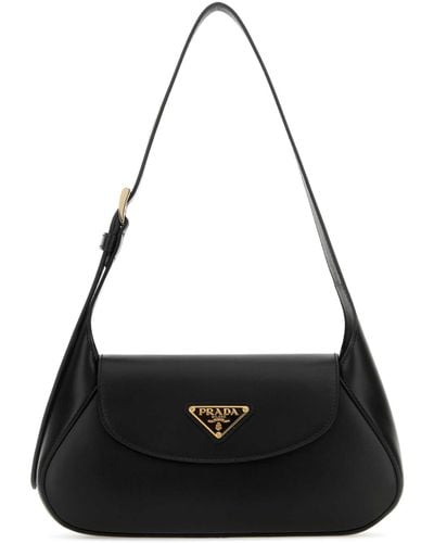 Prada Leather Shoulder Bag - Black