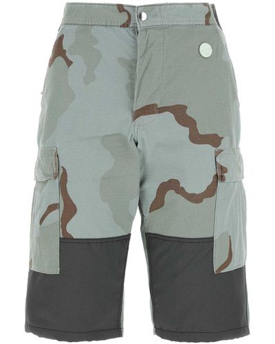 OAMC Printed Nylon Blend Bermuda Shorts - Grey
