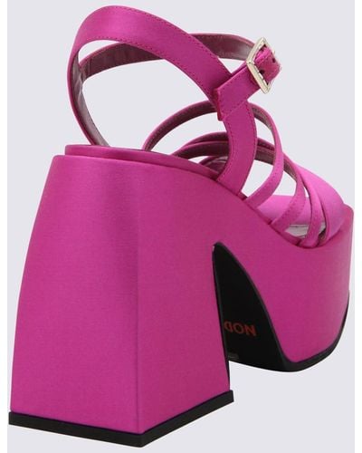 NODALETO Satin Bulla Chibi Sandals - Pink