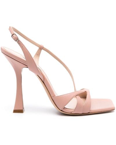 Casadei Calf Leather Geraldine Sandals - Pink