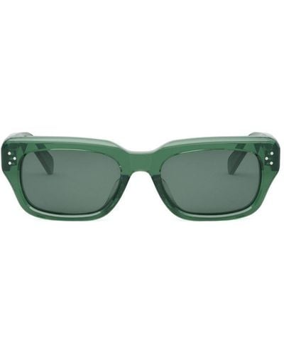 Celine Rectangle Frame Sunglasses - Green