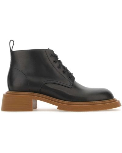 Loewe Leather Ankle Boots - Black