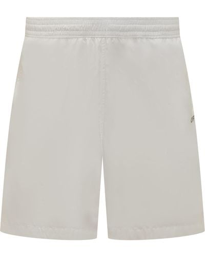 Off-White c/o Virgil Abloh Beach Boxer Shorts With Scribble Pattern - White