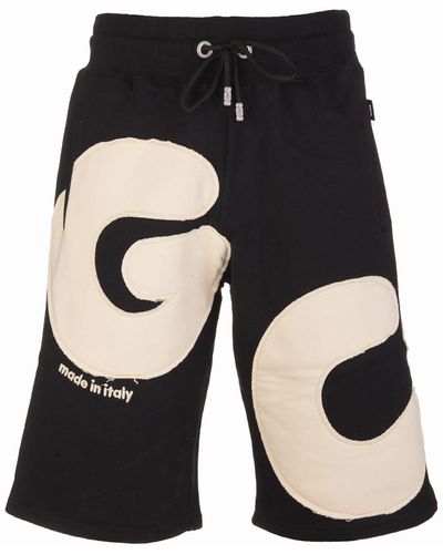 Gcds Man Sports Shorts With Maxi Andy Logo - Black