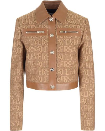 Versace Canvas Jacket - Brown