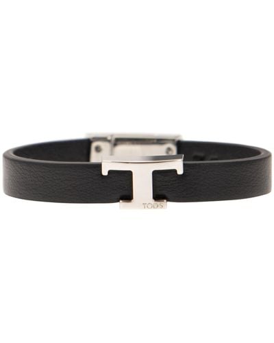 Tod's T Timeless Leather Bracelet - White