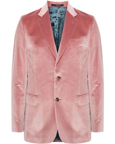 Paul Smith Tailored Fit Two Buttons Jacket - Pink