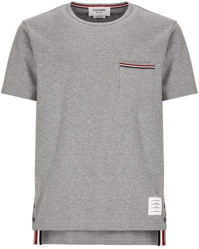 Thom Browne T-shirts And Polos Gray