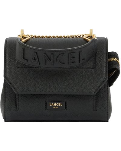 Lancel Grained Leather Shoulder Bag - Black