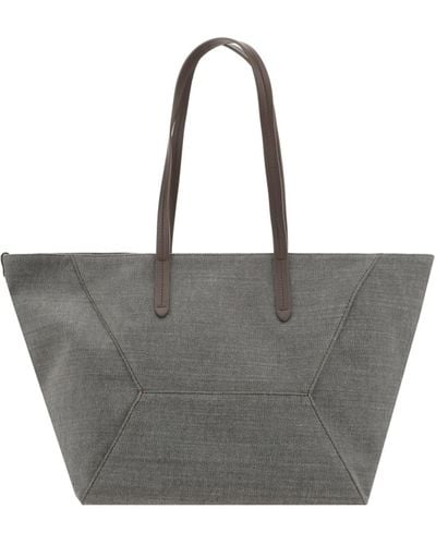 Brunello Cucinelli Shopping Bag - Grey