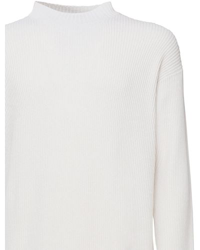Calvin Klein Monogram Cotton Sweater - White