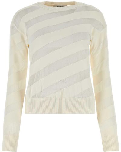 GIMAGUAS Polyester Blend Zebra Sweater - White