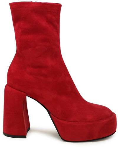 Elena Iachi Ecodaino Zelda Ankle Boots - Red