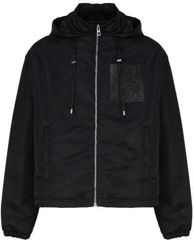 Loewe Hooded Padded Jacket - Black