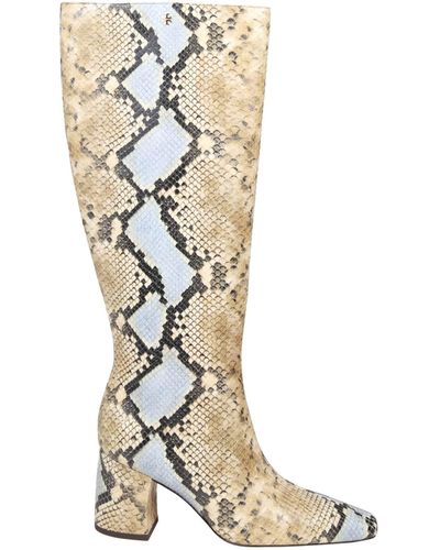 Tory Burch Python Print Embossed Leather Boot - White