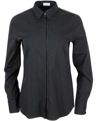 Brunello Cucinelli Long-Sleeved Shirt - Black