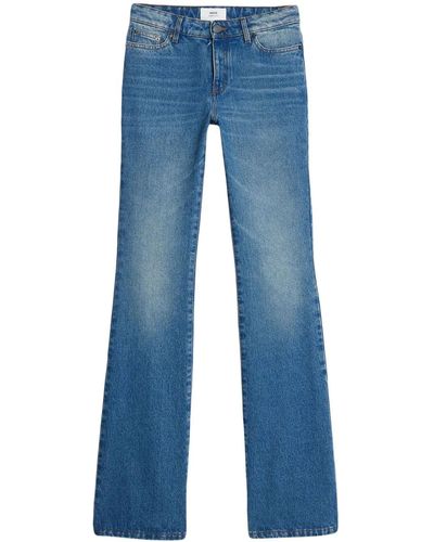 Ami Paris Low-rise Bootcut Jeans - Blue