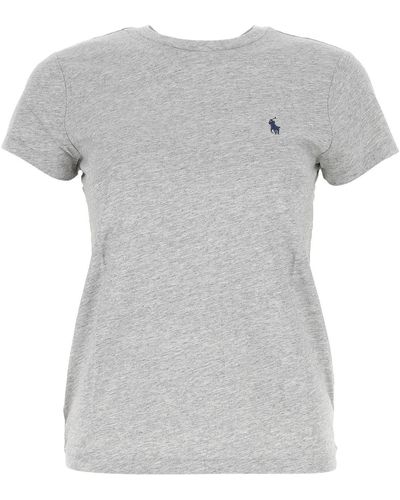 Ralph Lauren Melange Gray Cotton T-shirt