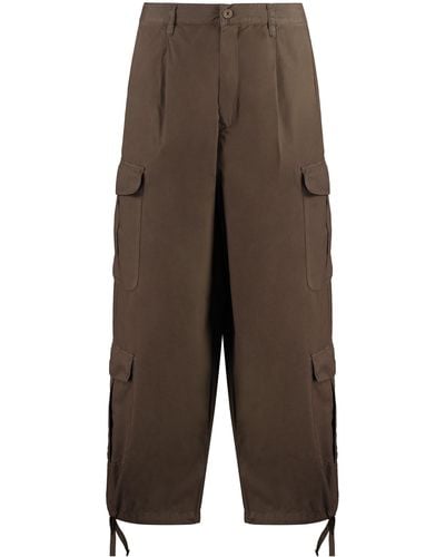 Emporio Armani Cotton Cargo-Trousers - Brown