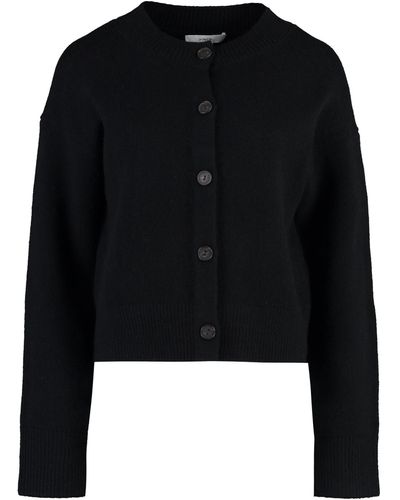 Vince Wool And Cashmere Cardigan - Black