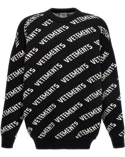 Vetements Monogram Sweater Sweater, Cardigans - Black