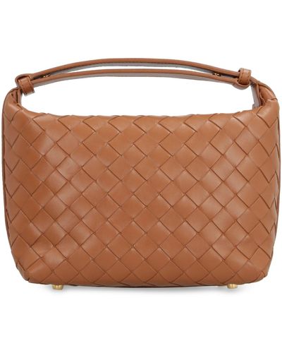 Bottega Veneta Wallace Leather Mini Handbag - Brown