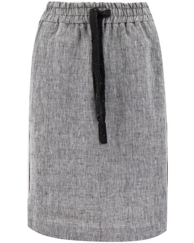 Le Tricot Perugia Skirt - Gray