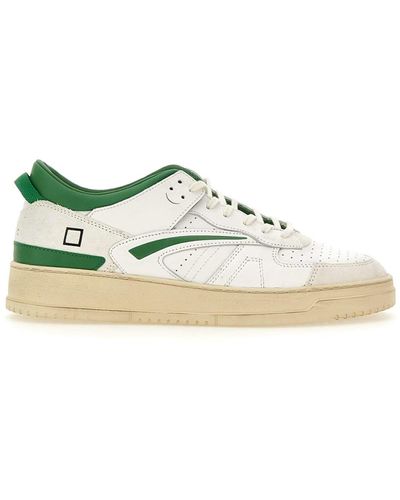 Date Torneo Leather Trainers - White
